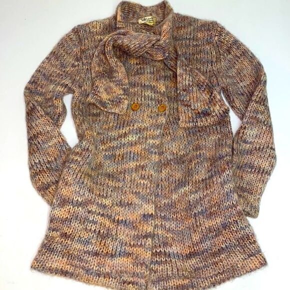 Vintage Reference Point by Garrett Wool long Cardigan Sweater Size M - Picture 1 of 9